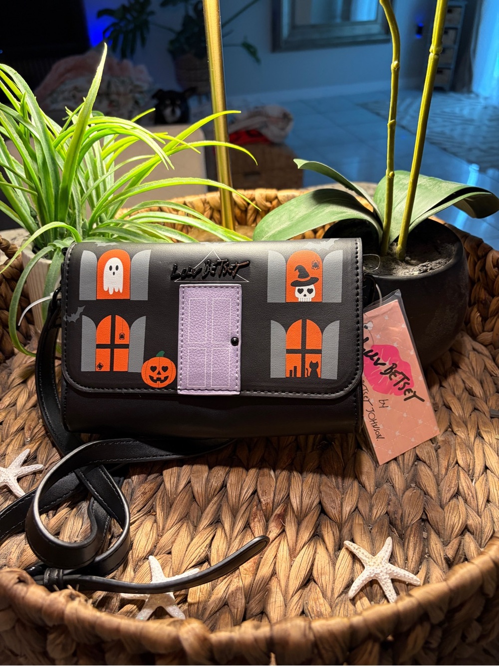 Luv Betsey halloween haunted house crossbody bag